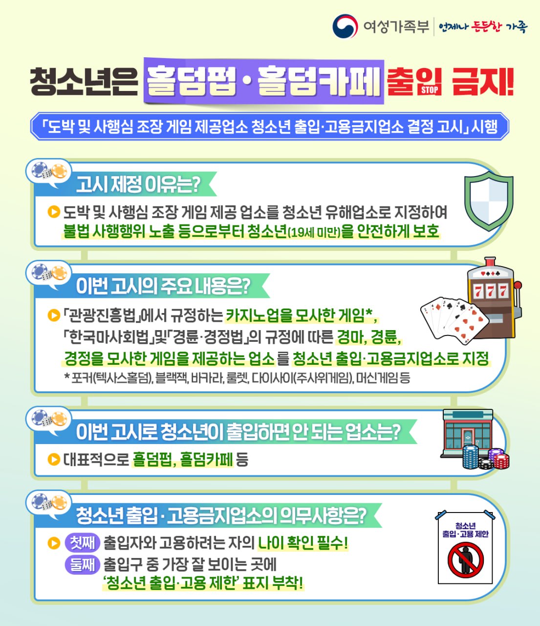 사본 -충청북도교육청 인성시민과_(웹포스터)_도박 및 사행심 조장 게임 제공업소 청소년 출입고용금지업소 결정 고시