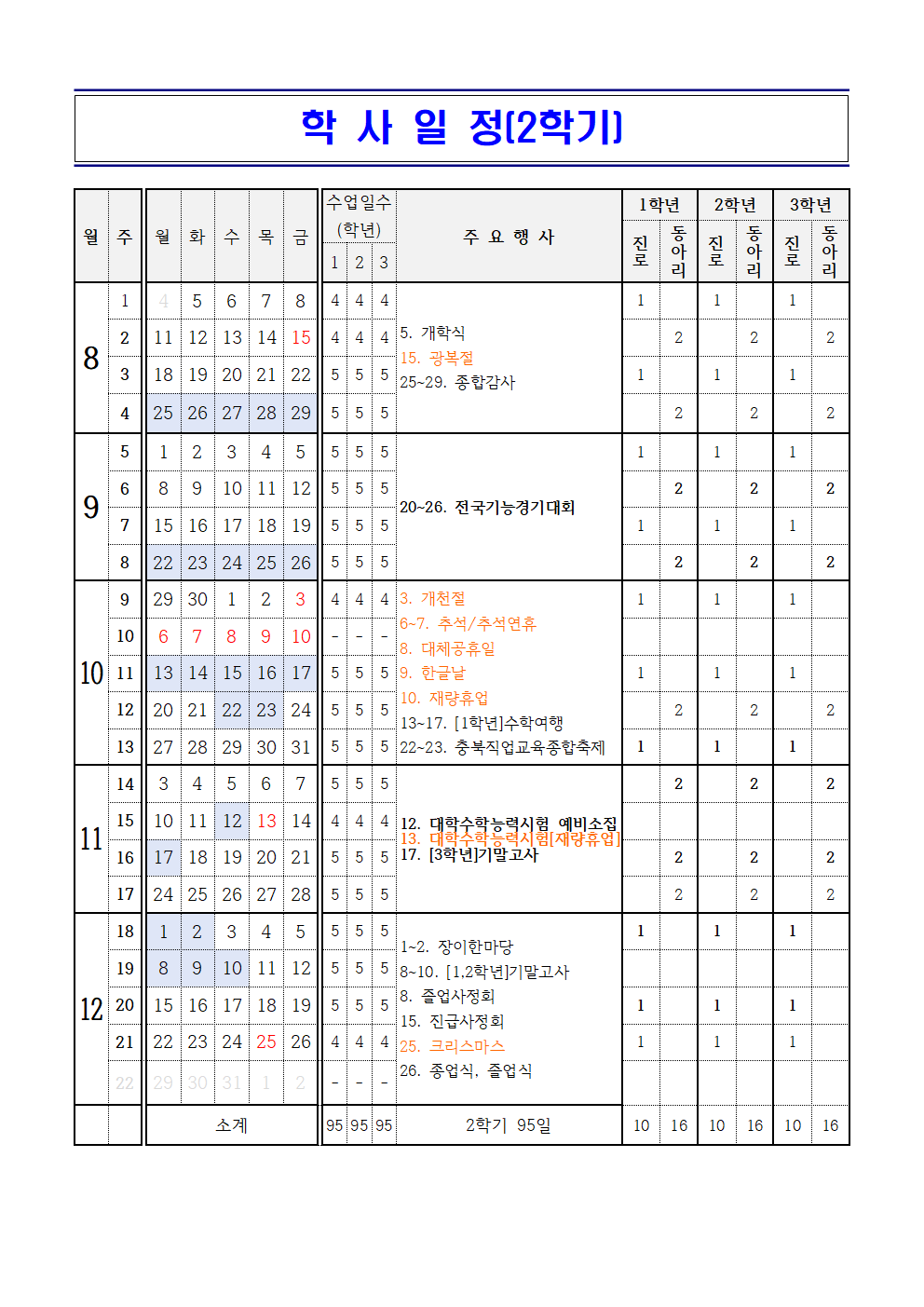 2025. 가정통신문(학사일정 변경)003